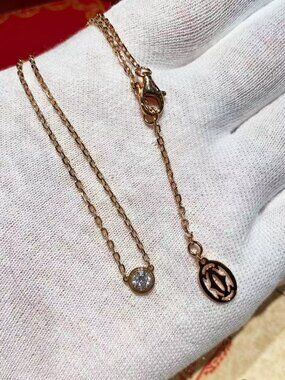 Cartier Solo Diamond Necklace, Classic Solo Diamond UFO Choker